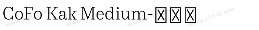 CoFo Kak Medium字体转换